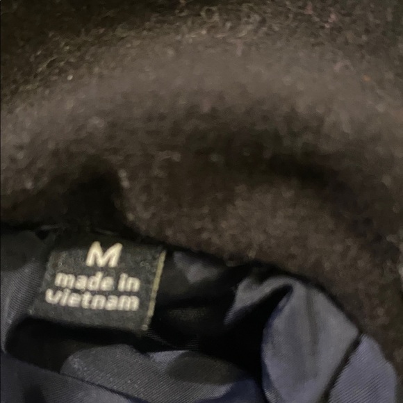 Orobo’s Long Women's Black Puffer Coat with Belted Waist. Size M. Navy/Black. - Picture 16 of 16